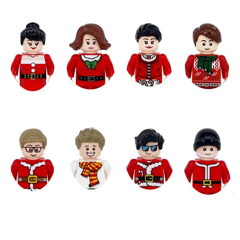 building blocks action doll mini city figures toys girls soldiers policeman robot worker fireman farmer cook movie characters