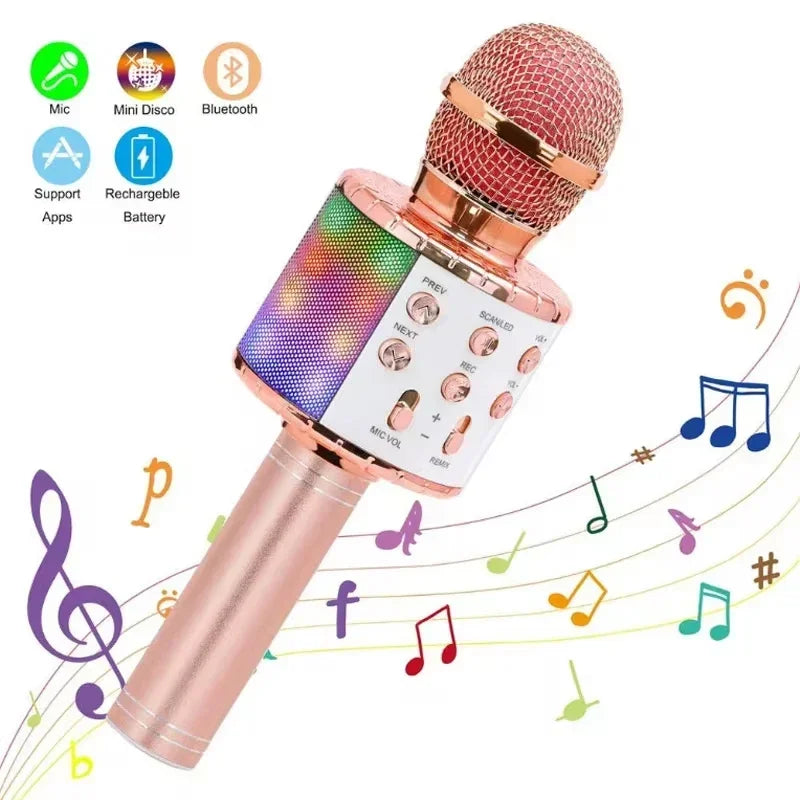 LED Wireless Bluetooth Karaoke Microphone for Kids - Smarsty