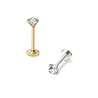 316L Stainless Steel Tiny CZ Cartilage Stud Earrings - Smarsty