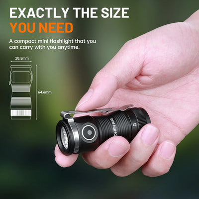 Sofirn Mini SC13 SST40 LED 1300lm Tactical 18350 Rechargeable Flashlight 6000K Keychain Emergency Torch Led Light with Magnetic - Smarsty