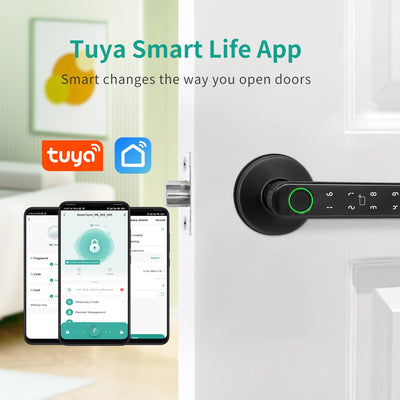 Tuya 5-in-1 Smart Door Lock with Fingerprint Access - Smarsty
