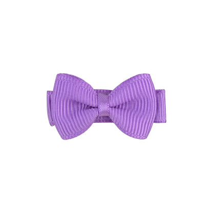 Mini Hair Bows Clip For Baby Girls Ribbon Covered Secure - Smarsty