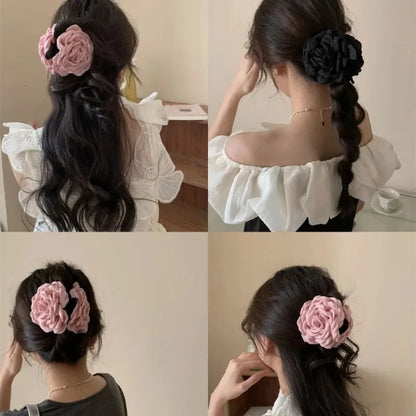 16 Color Rose Flower Hair Claw Clips Medium Secure Grip - Smarsty