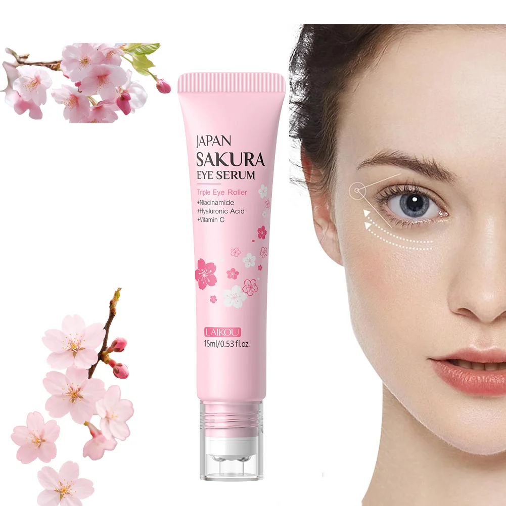 LAIKOU Sakura Eye Serum Roller for Dark Circles - Smarsty