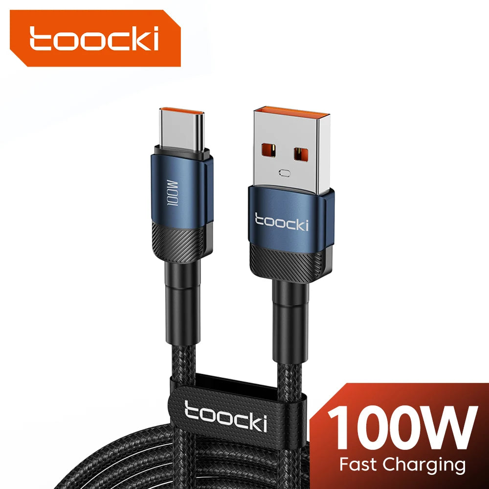 Toocki 6A USB To Type C Cable for Huawei Xiaomi PD 100W Fast Charging Charger USB C Data Cord Quick Charge for Samsung Oneplus - Smarsty