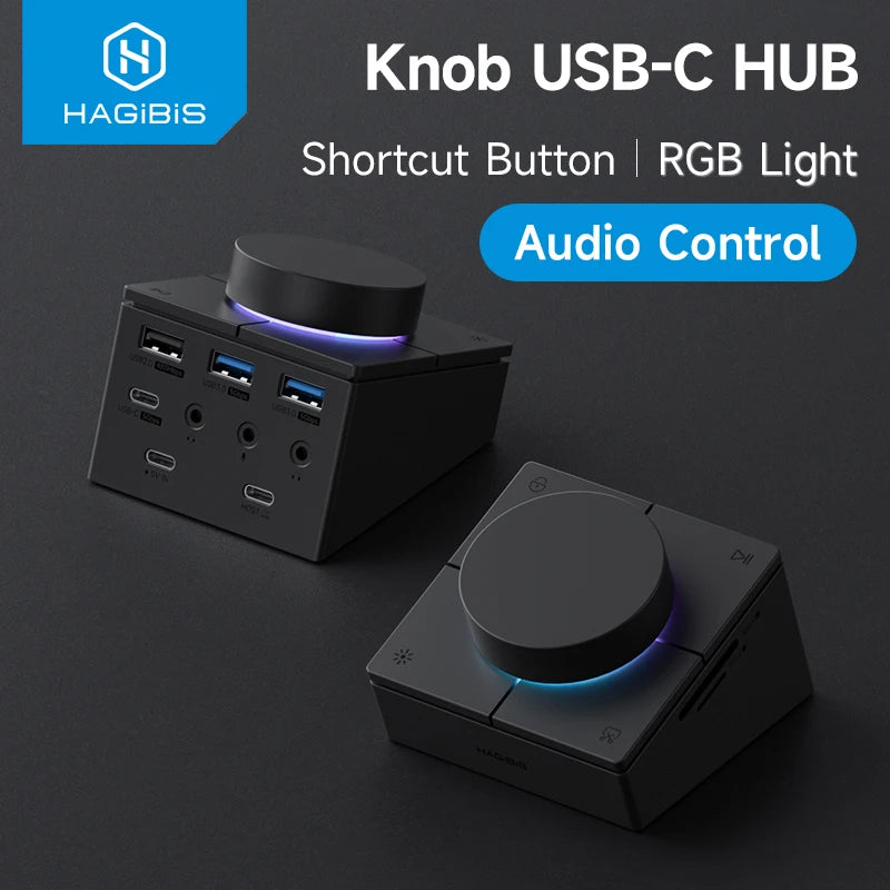 USB C Hub Docking Station Shortcut Buttons Volume Control