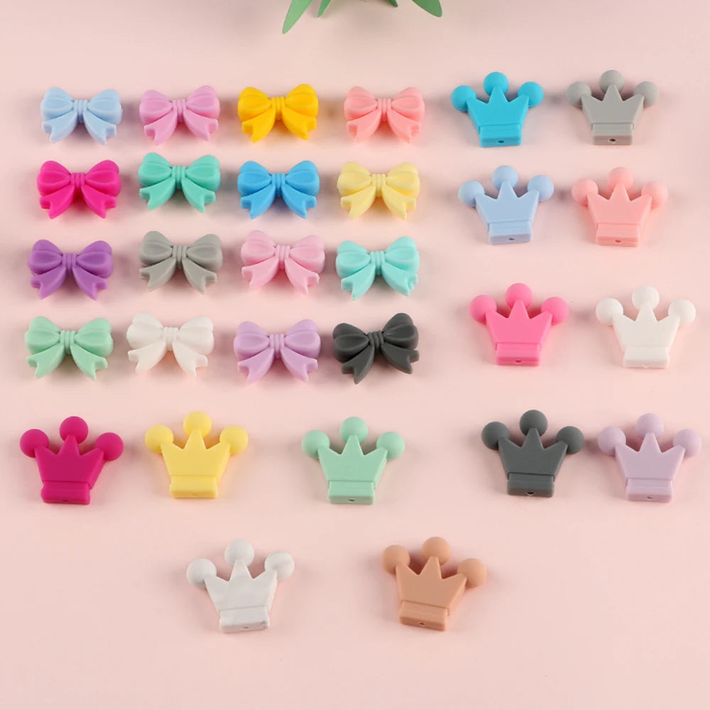 10pcs Silicone Bowknot Beads for DIY Jewelry Making - Smarsty