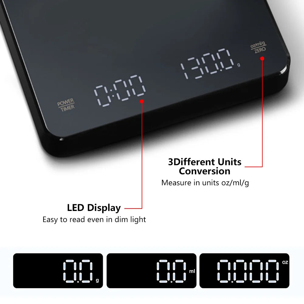 Digital Coffee Scale with Timer and High Precision - Smarsty