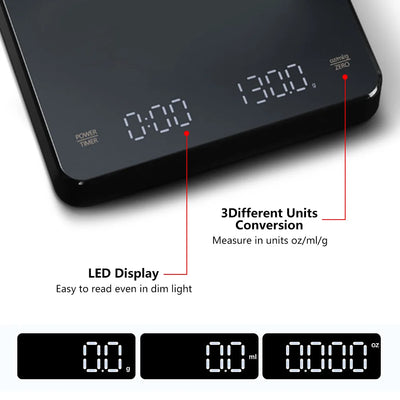Digital Coffee Scale with Timer and High Precision - Smarsty
