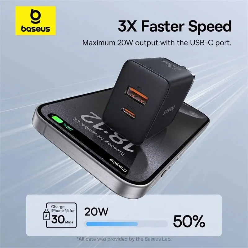 Compact 20W USB C PD Fast Charger For iPhone Android - Smarsty