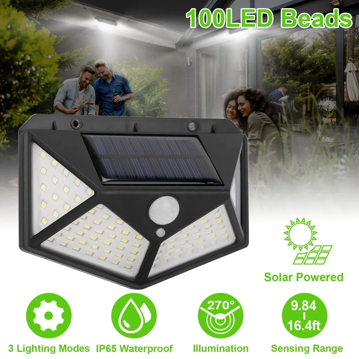Multifunctional Solar LED Garden Light with Motion Sensor - Smarsty