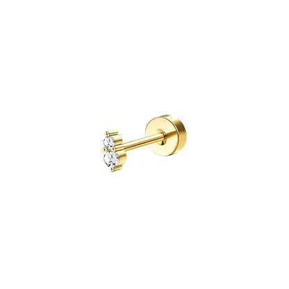Stainless Steel Earrings For Sensitive Ears Slim Flat Back - Smarsty