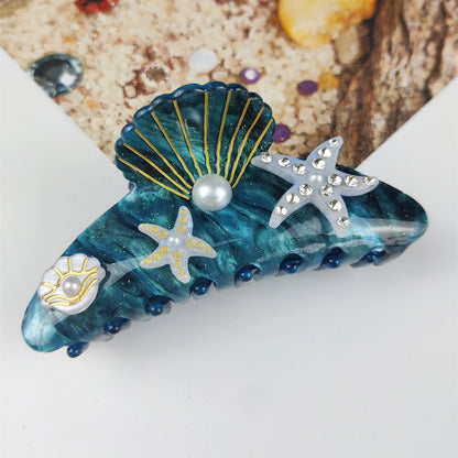 Handmade Large Sea Hair Claw Clips Acetate Beach Starfish - Smarsty