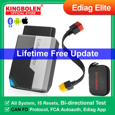 2026 New KINGBOLEN Ediag Elite Lifetime free Car Diagnostic Tools All system 15 Resets Bi-directional Test  Auto Scanner OBD2 - Smarsty