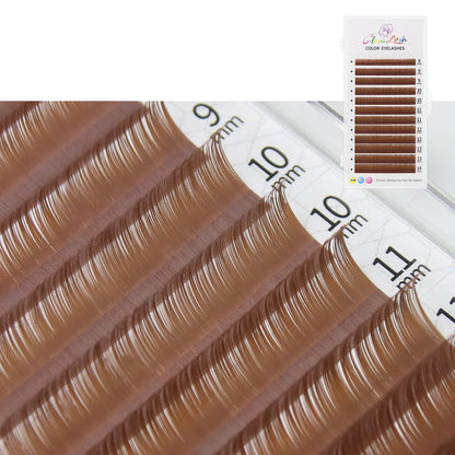 Glamlash Morandi Grey Colorful Individual Eyelash Extensions - Smarsty