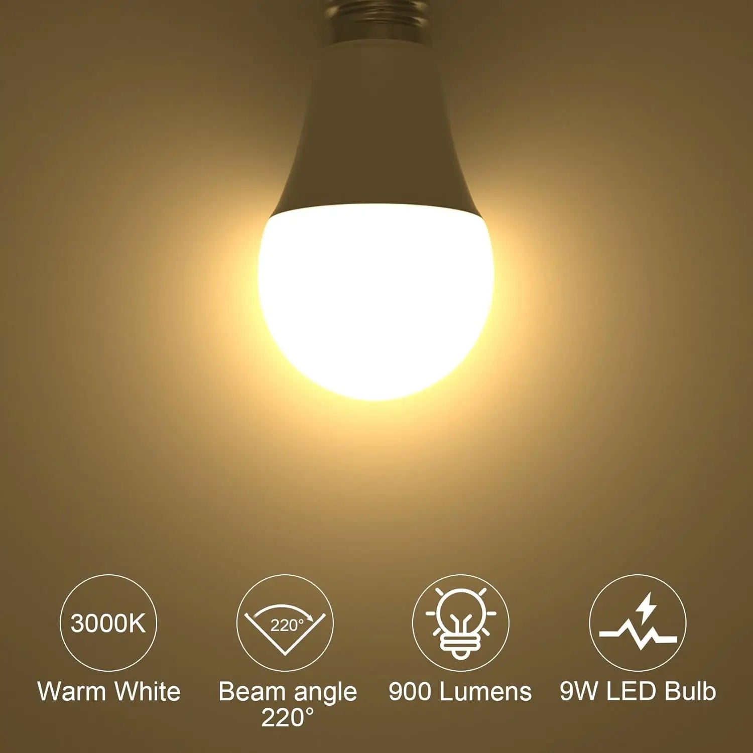 12PCS A19 LED Light Bulb 9W E26 Base LED Bulb 3000K 6500K Warm/Cool White Non Dimmable 900LM for Bedroom Living Room Kitchen