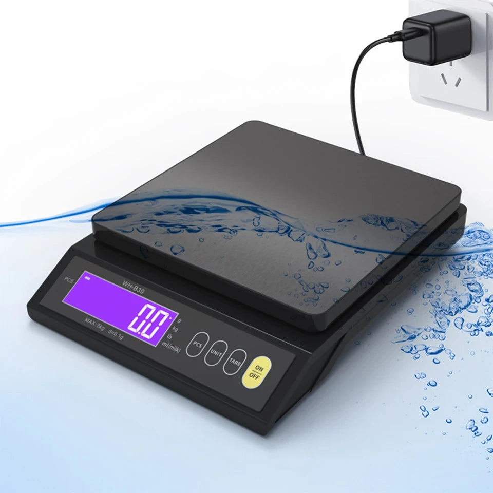 Digital Kitchen Scale with Waterproof Design and LCD Display - Smarsty