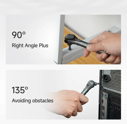 VMAN 40-in-1 Multi-Function Ratchet Screwdriver Kit with Magnetic Bits – Mini Repair Tool Set for PC, iPhone & Home Use