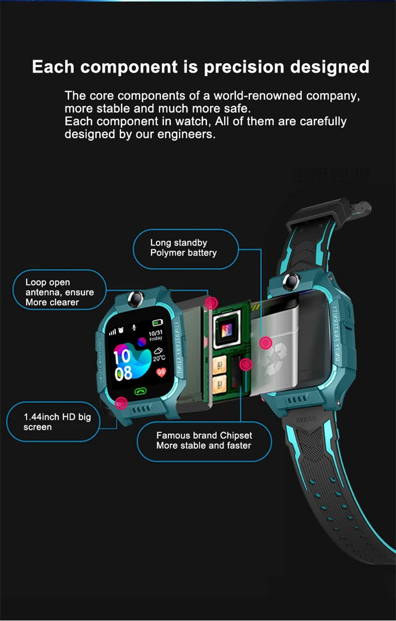 4G Kids Smart Watch With SOS Call And Waterproof Design - Smarsty