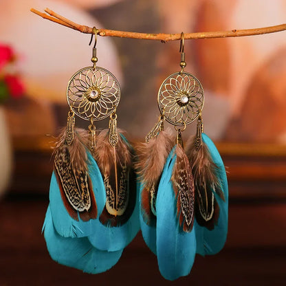 Trendy Bohemian Vintage Tassel Drop Earrings for Women - Smarsty