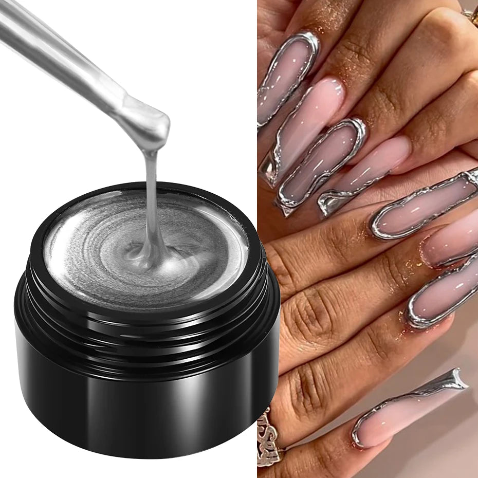 Metallic Chrome Gel Nail Polish for Stunning French Art - Smarsty