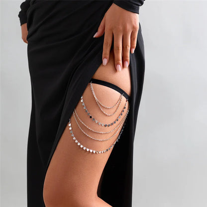 Boho Chic Elastic Band Leg Chain Body Jewelry - Smarsty