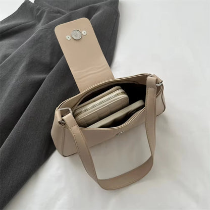 Y2K Small PU Leather Shoulder Bag For Women Daily Use - Smarsty