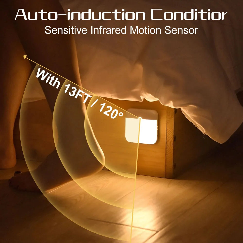 Wireless LED Motion Sensor Night Light for Easy Navigation - Smarsty
