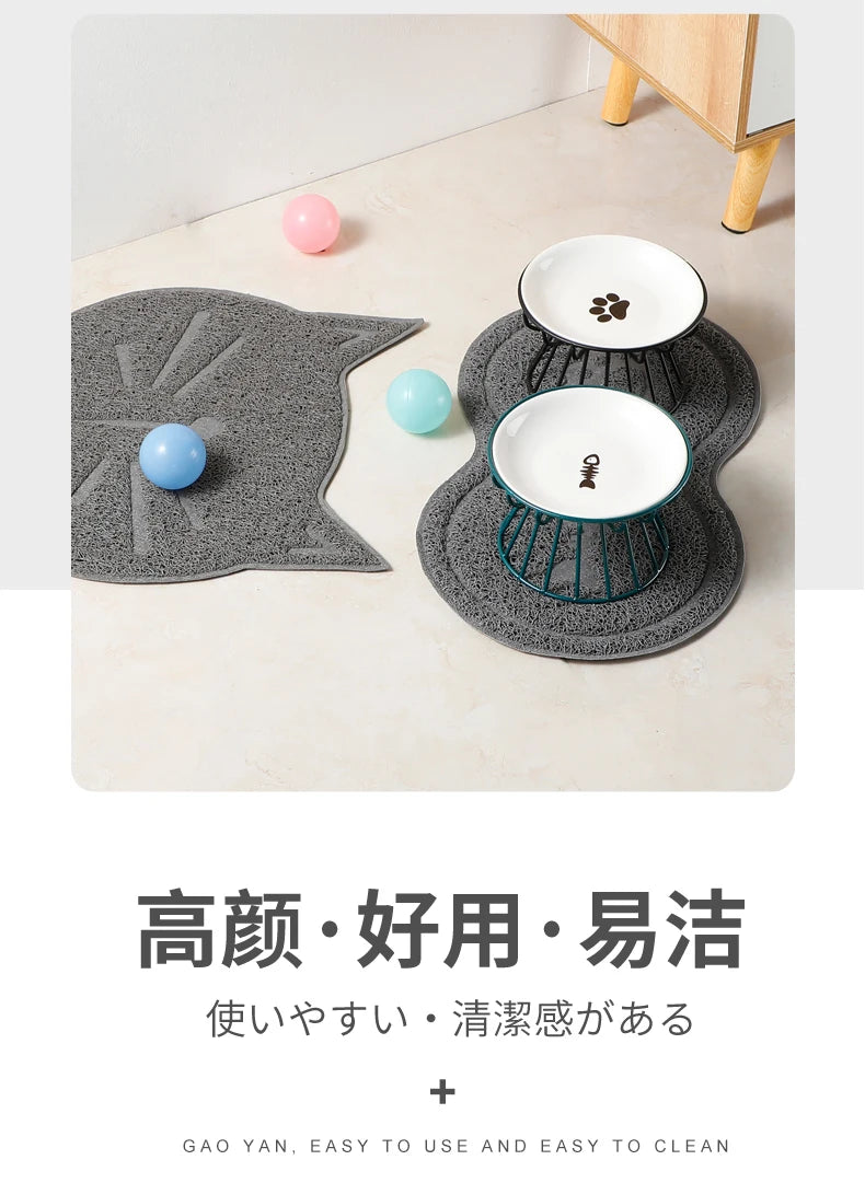 Ceramic Raised Pet Bowl for Cats and Dogs - Smarsty