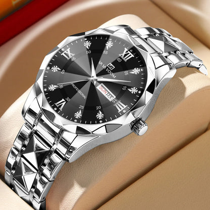 Luxury Men’s Water Resistant Quartz Watch with Night Glow - Smarsty