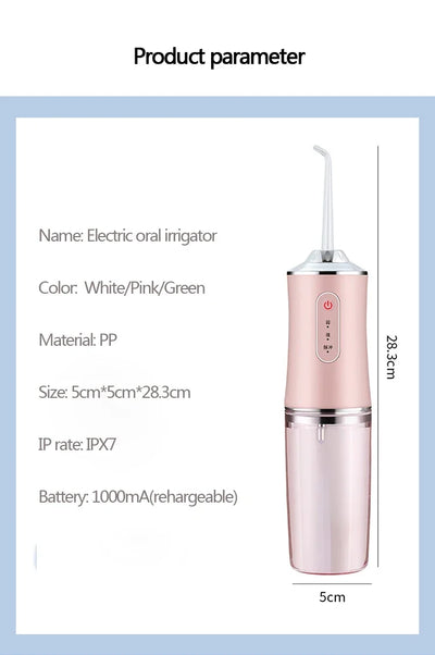 Oral Irrigator Dental Water Jet Flosser Appliance Pick Floss Dentistry Mouth Washing Machine Teeth Whitening Cleaning Tools - Smarsty