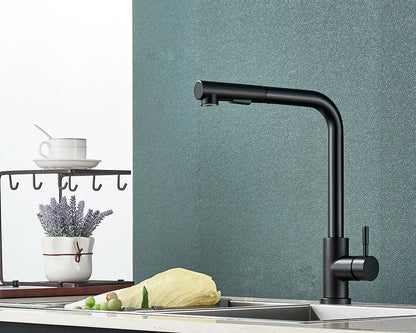 Black Stainless Steel Pull Out Kitchen Faucet with Free Shipping - Smarsty