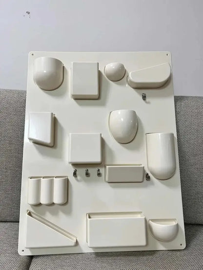 Wall-mounted Storage Rack with Hooks for Office, Kitchen and Workshop Children's Room Organizer with Adjustable Shelves by Smarsty