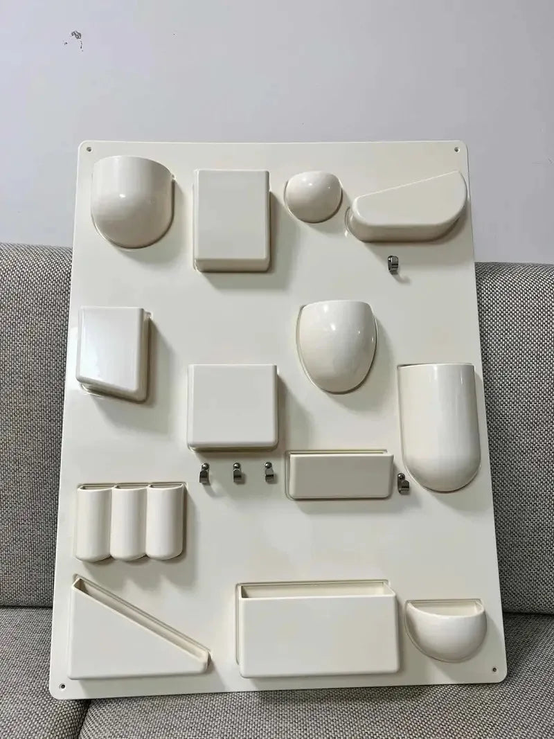 Wall-mounted Storage Rack with Hooks for Office, Kitchen and Workshop Children's Room Organizer with Adjustable Shelves by Smarsty