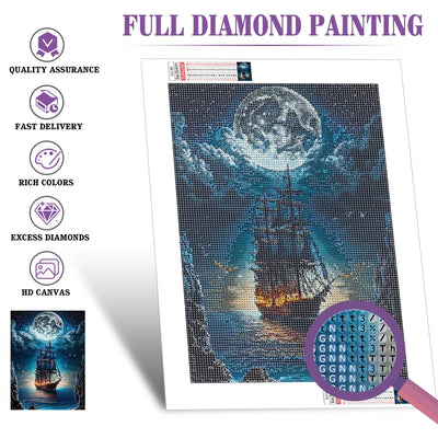 Huacan Full Diamond Embroidery Scenic Cross Stitch Kit - Smarsty