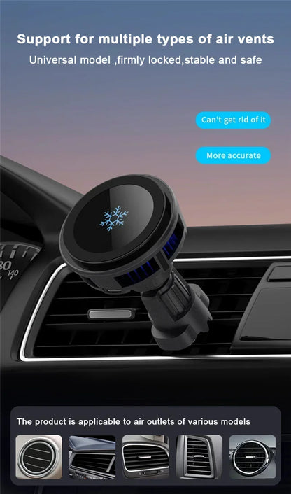 Ice Cooling Magnetic Wireless Car Charger Stand For iPhone - Smarsty