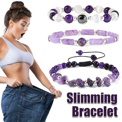 Amethyst Healing Bracelet Set for Weight Loss and Meditation - Smarsty