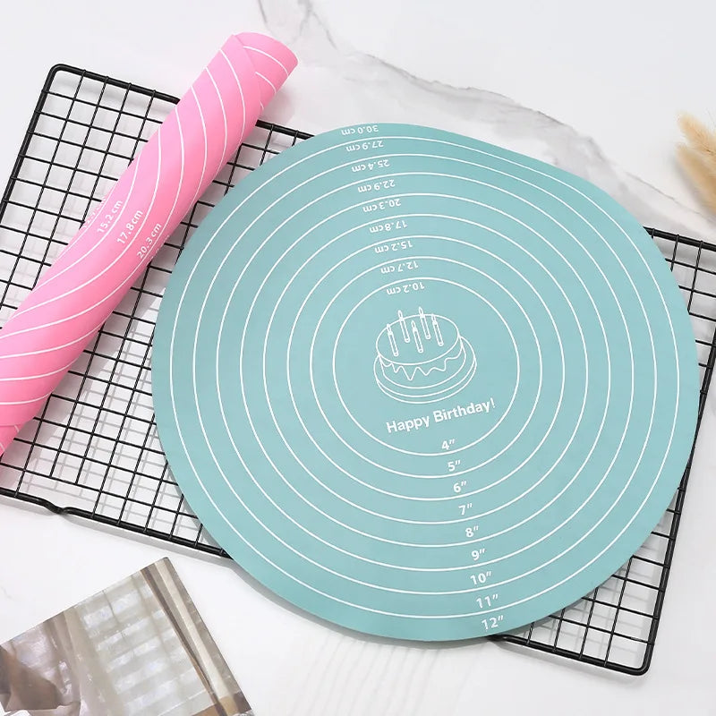 FAIS DU Non-Stick Cake Turntable with Silicone Mat - Smarsty