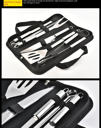 Stainless Steel BBQ Tool Set With Portable Storage Bag - Smarsty
