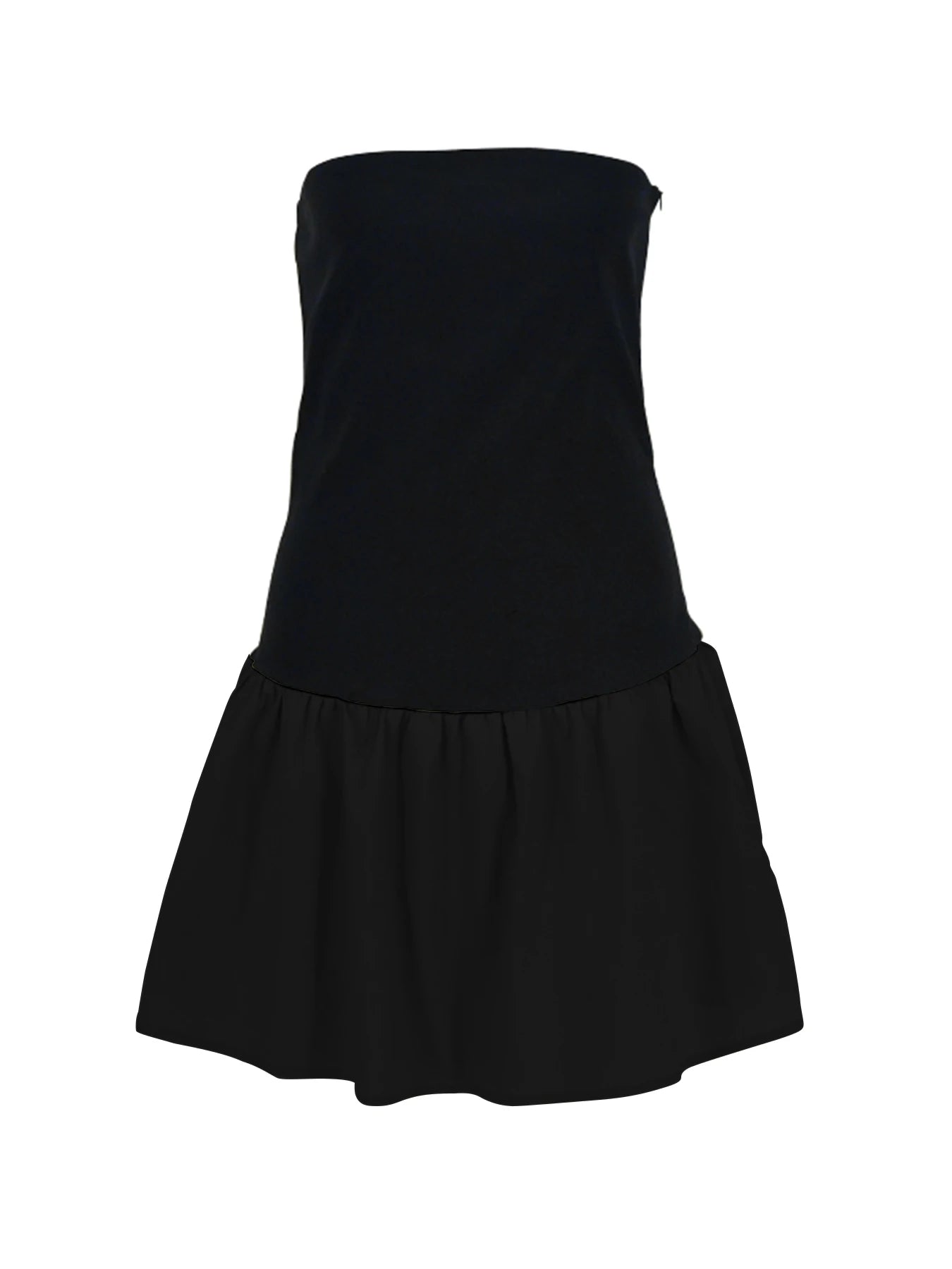 Black Sexy A-Line Dress Summer Strapless Women Slim Fit Off Shoulder Fashion Patchwork Casual Party Female Mini Dresses Clothing