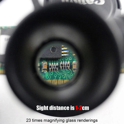 Telescopic Jeweler Magnifier 8X/15X/23X Loupes 2 LED Light Lens Magnifying Glasses for precision work Eyewear Reading Watchmaker