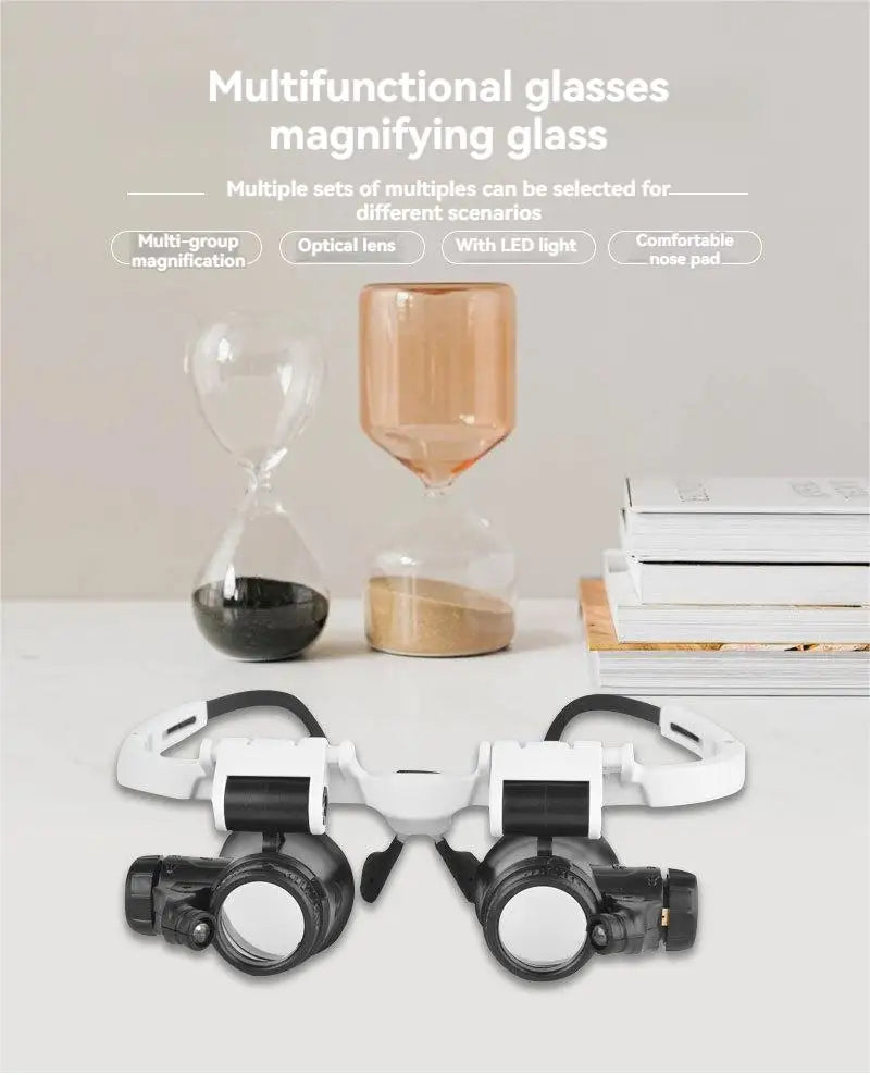LED Magnifying Glass with Adjustable Magnification for Precision Viewing - Smarsty