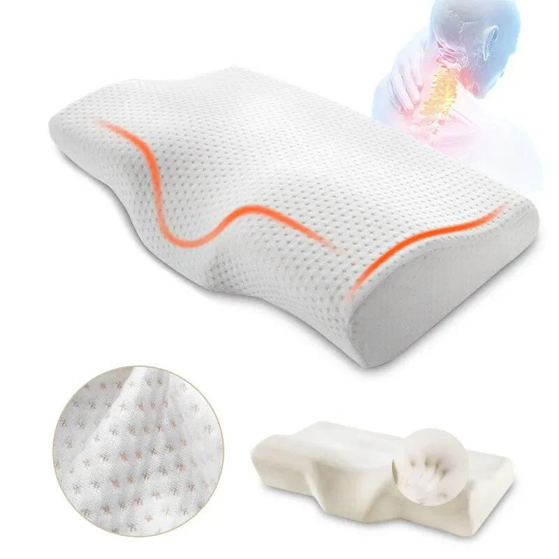 Memory Foam Orthopedic Neck Pillow for Pain Relief - Smarsty