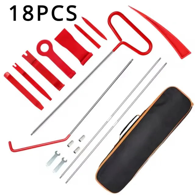 21/18PCS Car Door Tool Kit Inflatable Air Pump Auto Window Door Open Fixing Gripper Tools Long Reach Kits with Carrying Bag - Smarsty