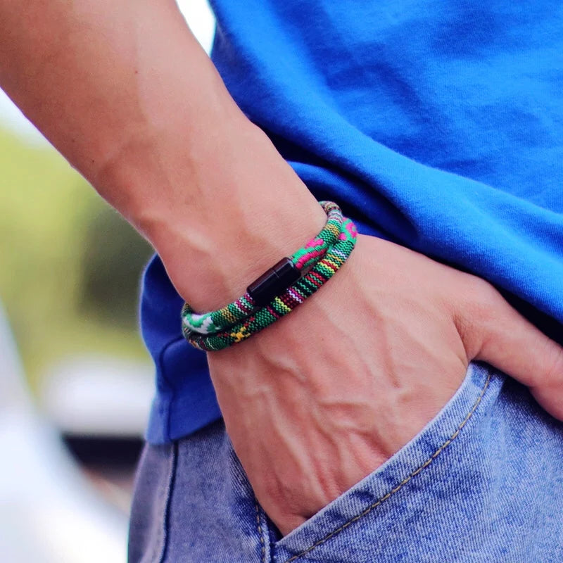 Men's Bohemia Rope Bracelet for Adventure and Style - Smarsty