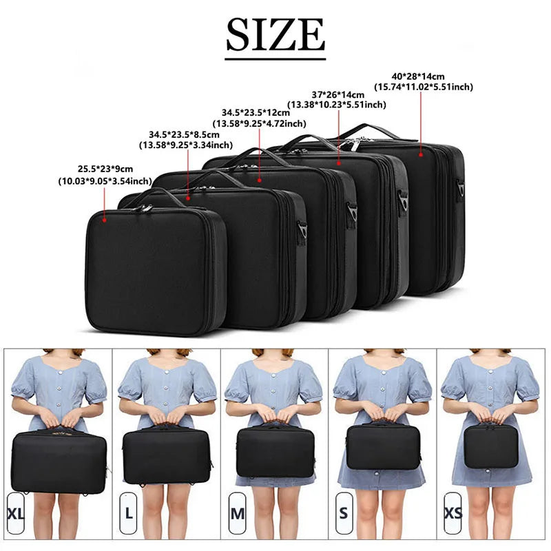 Large Capacity Travel Makeup Case Cosmetic Organizer - Smarsty