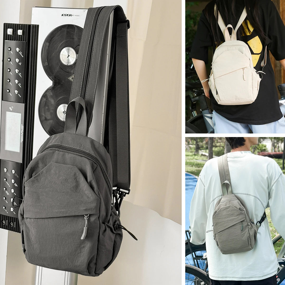 Lightweight Nylon Crossbody Bag Unisex Chest Pack Travel - Smarsty