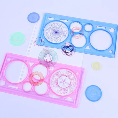 Geometry Spirograph Drawing Stencils Set Painting Template Art Crafts Creative Kids Educational Toy Variety of Flowers Ruler by Smarsty