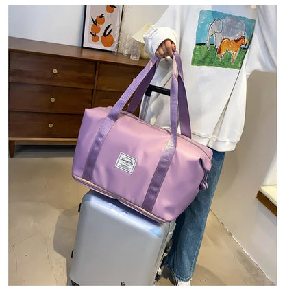 Waterproof Nylon Travel Duffle Bag for Women Large Capacity - Smarsty