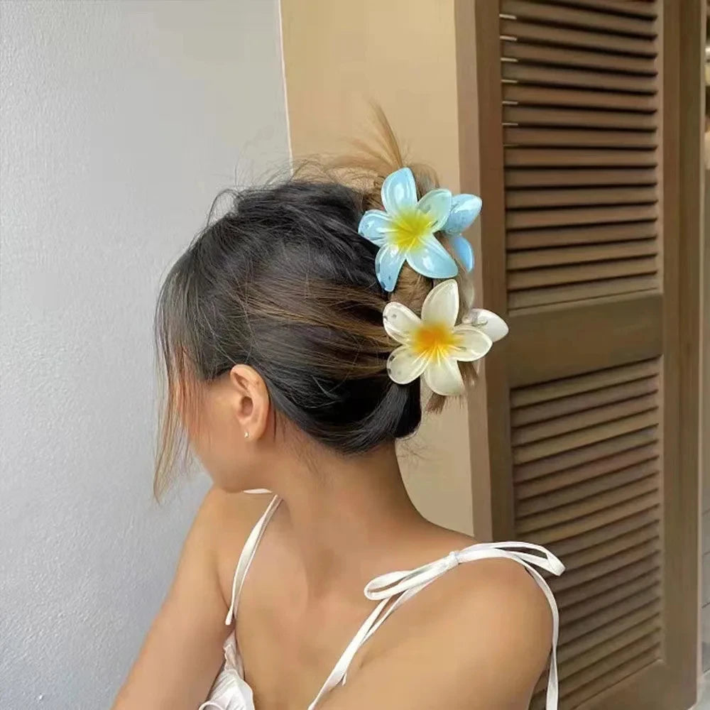 3Pcs Summer Flower Hair Claw Clips Secure Hold For Women - Smarsty